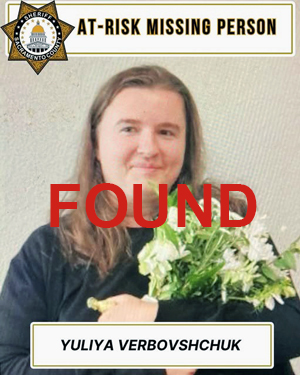 Sac SO missing Verbovshchuk found