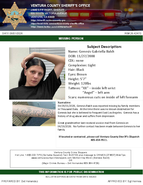 VCSO missing Balch