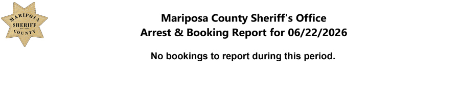 mariposa county booking report for june 22-2026