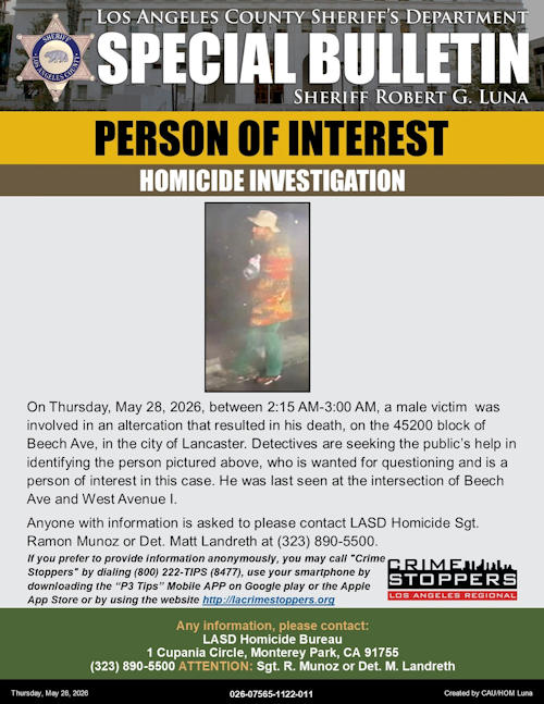LASD homicide interest