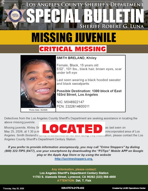 LASD missing Breland found