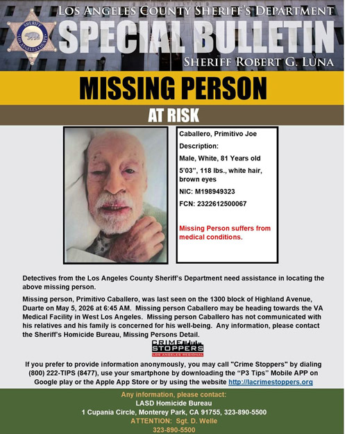LASD missing Caballero