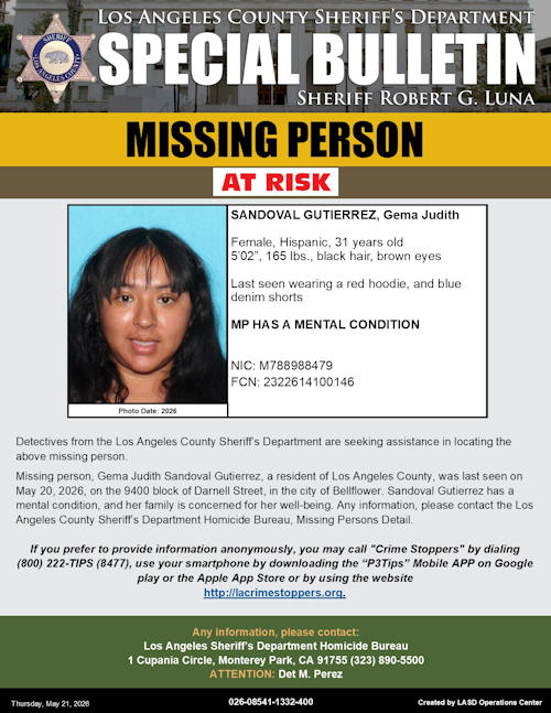 LASD missing Gutierrez