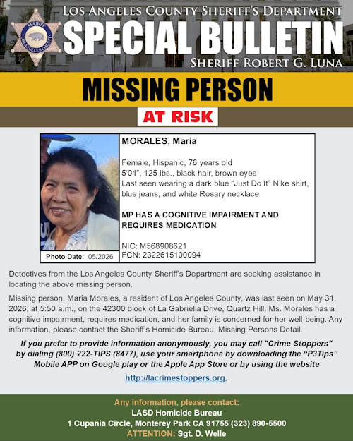 LASD missing Morales
