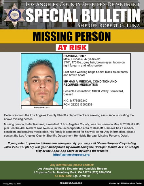 LASD missing Ramirez