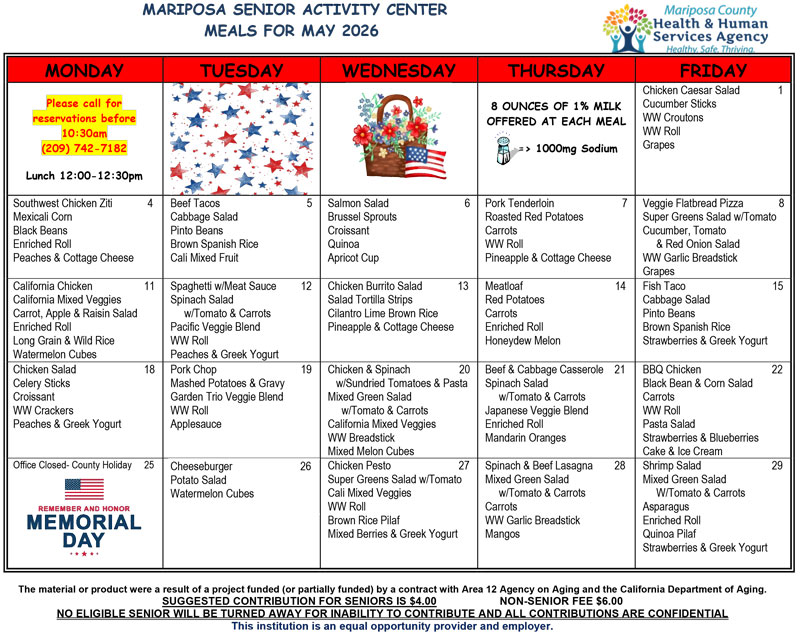 May Menu
