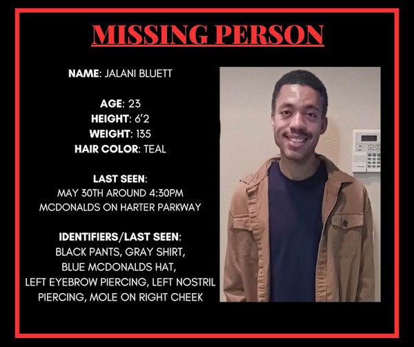 Sutter SO missing Bluett