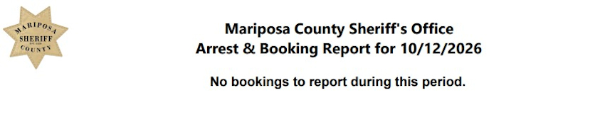 mariposa county booking report