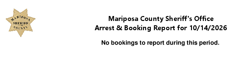 mariposa county booking report