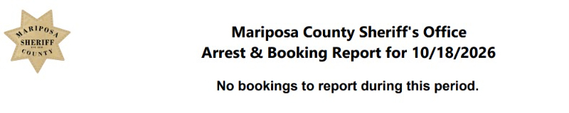 mariposa county booking report mariposa county booking report
