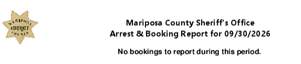 mariposa county booking report mariposa county booking report