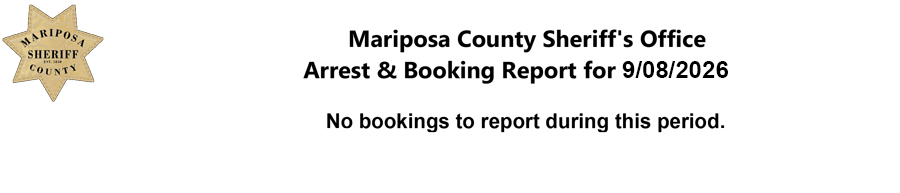 mariposa county booking report