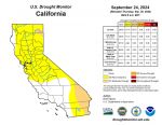 California and National Drought Summary for September 24, 2024, 10 Day Weather Outlook, and California Drought Statistics