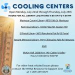 Mariposa County Cooling Centers Open Throughout the County Through July 25, 2024