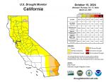 California and National Drought Summary for October 15, 2024, 10 Day Weather Outlook, and California Drought Statistics