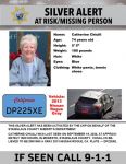 CHP Issues Silver Alert for Fresno, Kings, Merced, and Stanislaus Counties for Catherine Chiulli Last Seen in Modesto – Possibly Driving a Gray 2013 Nissan Rogue