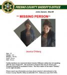 Fresno County Sheriff Seeks Public’s Help Locating Missing Person Jessica Ohlberg, Known to Frequent Southwest Fresno Area