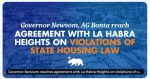 California Governor Gavin Newsom Reaches Agreement with La Habra Heights in Los Angeles County on Violations of State Housing Law