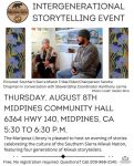 Mariposa Library Hosts Southern Sierra Miwuk Nation Intergenerational Storytelling in Midpines on Thursday, August 8, 2024