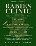 Mariposa County Animal Control Offers Additional Low-Cost Rabies Clinic in Midpines on October 18, 2024